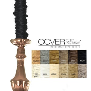 Faux Silk Hook & Loop Removable Cover 4 ft or 6 ft Chandelier Chain Cover MADE IN USA