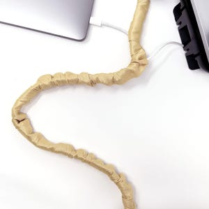 Light Gold 100% Silk Thin Style Cord Cover &quot;Peel & Stick&quot; Closure Butter
