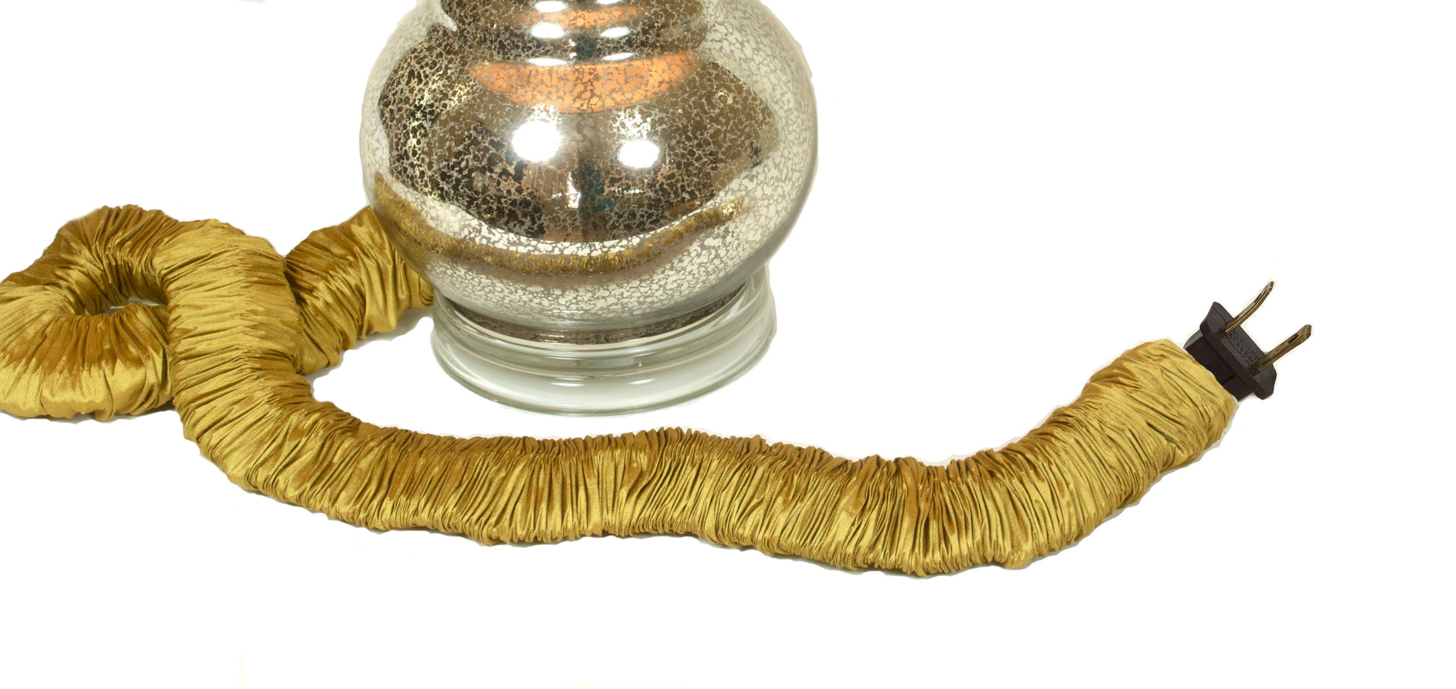 Gold 100 Silk Lamp Cord Cover Fabric Cord Cover 9ft x 2in Etsy