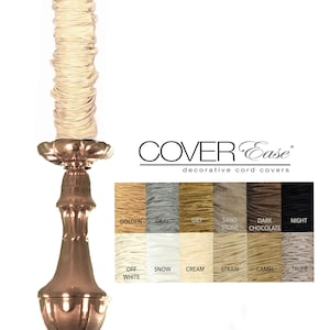 Cream Hook & Loop Removable Cover 4 ft or 6 ft Chandelier Chain Cover MADE IN USA