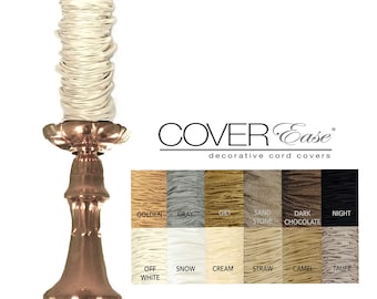 Royal Designs Copricorda E Catena Per Lampadari - Tessuto Tipo Seta Leopardato 1,2 Mt, Chiusura A Strappo - Per Gestione Cavi E Fili Elettrici