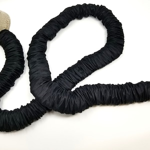 Black Night 9 ft x 2 in Lamp Cord Cover, Fabric Cord Cover, Cord Sleeve MADE IN USA