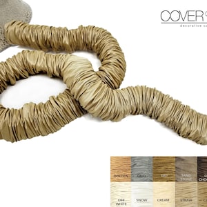 Copricavo per lampada in finta seta, 9 piedi x 2 pollici, copricavo in tessuto, guaina per cavo, PRODOTTO NEGLI USA