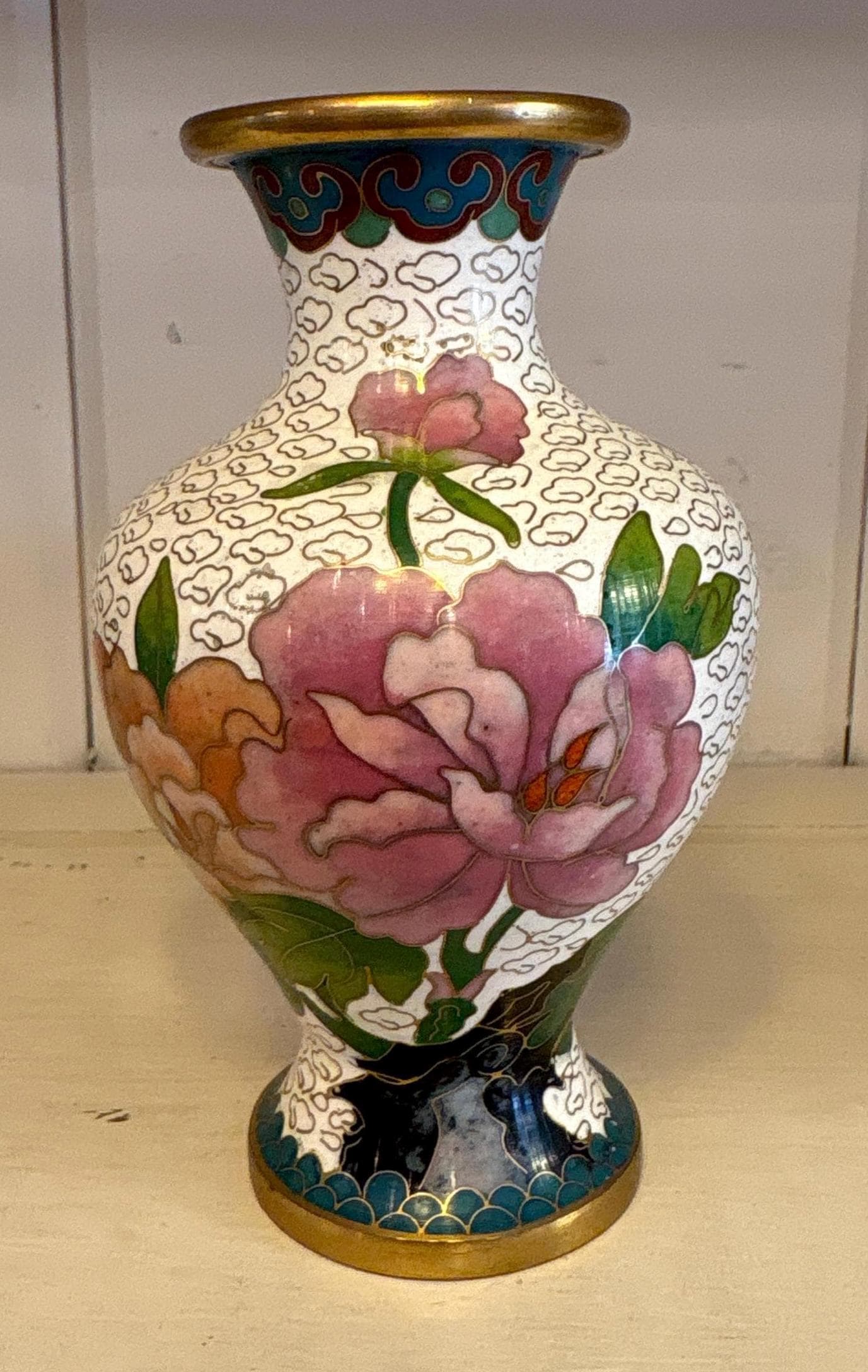 Chinese Cloisonne Vase - Etsy