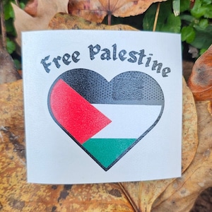 Free Palestine Laptop Decal/Palestine Sticker/Gaza Support Vinyl Sticker/Palestine Car Sticker/Bottle Decal for Gaza Palestine