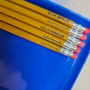 Personalized Engraved Wooden Pencils/Pen + Gear Pencils Customized/ Ticonderoga Laser Engraved School Supplies Custom Pencil Design