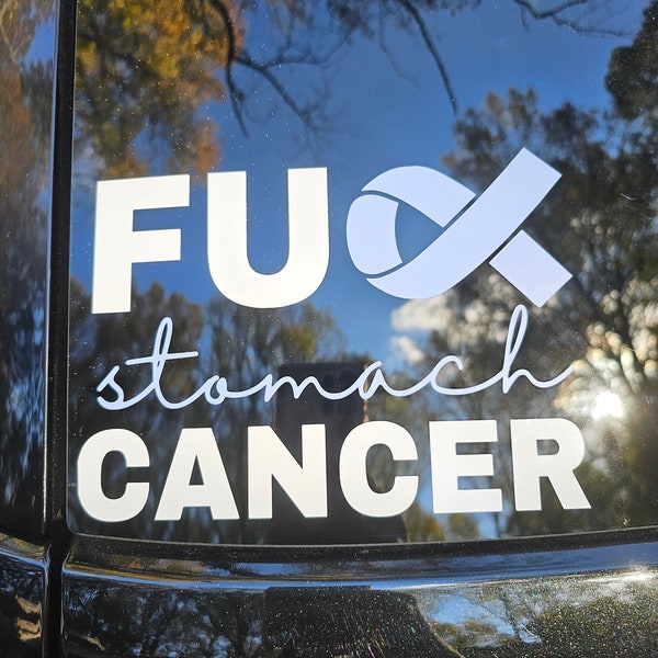 Fuck Cancer Vinyl Decal/F U Cancer/Cancer Support Decal/Gift for Cancer Patient/Bottle Laptop Cancer Sucks Sticker Decal Car