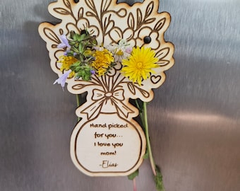Blumenhalter-Magnet/Muttertagsgeschenk/Oma Nana Großmutter Mama Mama Geschenke für Sie/Lehrer Wertschätzung Dekor Geschenk Display
