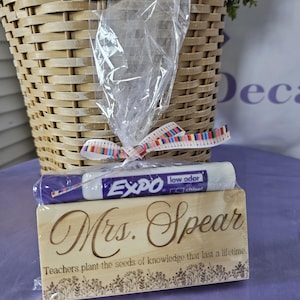 Personalized Dry Erase Board Eraser Chalkboard | Teacher Gifts | Gift for Principal Teacher Daycare Assistant Professor | Name Engraved