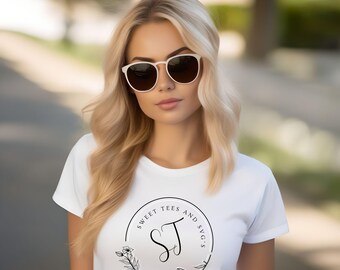 Gildan White T-shirt Mockup, Digital Download, White Mockup Tee, for Woman, teens, girls