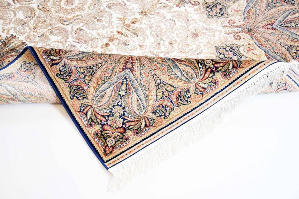 6x9 Kashmir Silk and Wool Rug Vintage Silk Rug 200cm X Etsy