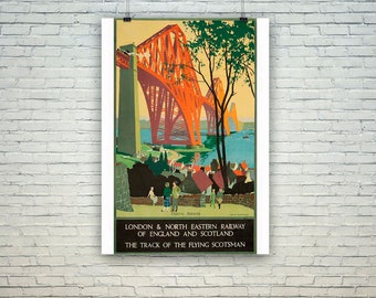 Vintage railway poster Lowestoft A4