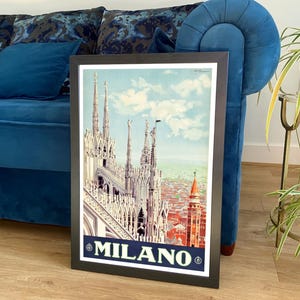 Milan Print: Vintage Cathedral Travel Poster Art