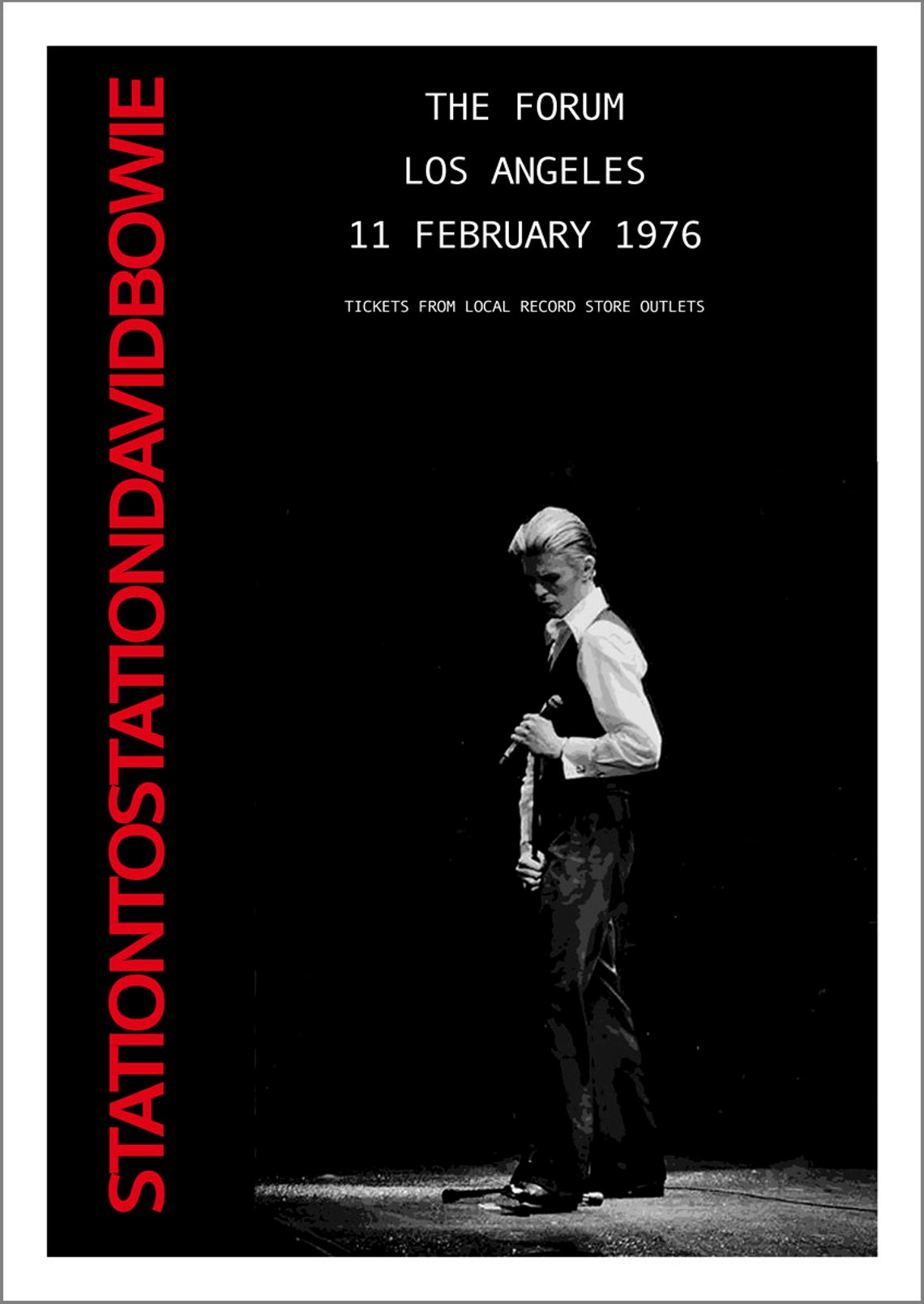 David Bowie Poster: Station to Station 1976 Concert Tour - Etsy