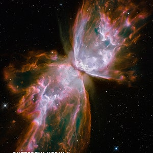 NASA Space Photographs: Hubble and James Webb Nebula and Galaxy Posters Butterfly Nebula