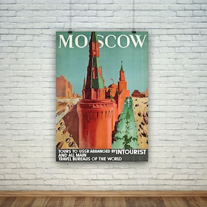 Moscow Poster: Vintage Russia Travel Print
