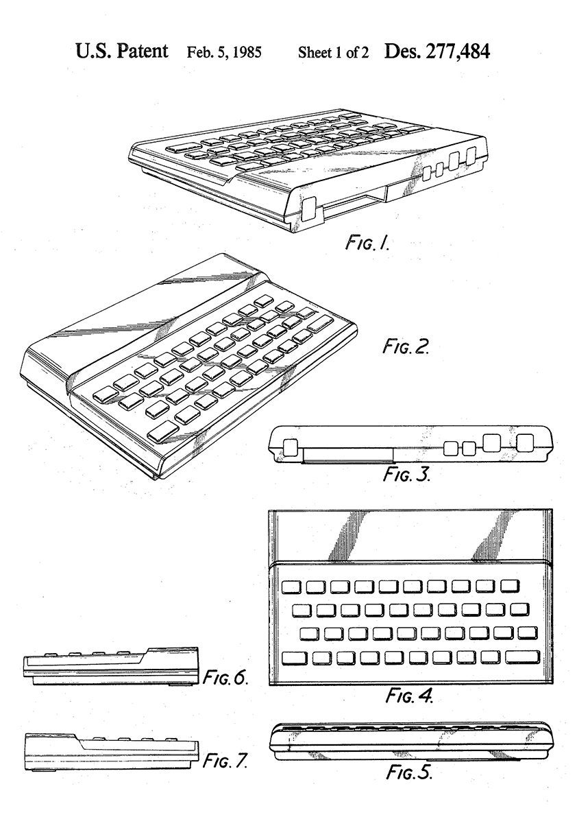 さっちんページ ZX Spectrum Computer Patent: Retro IT Technology Blueprint Art
