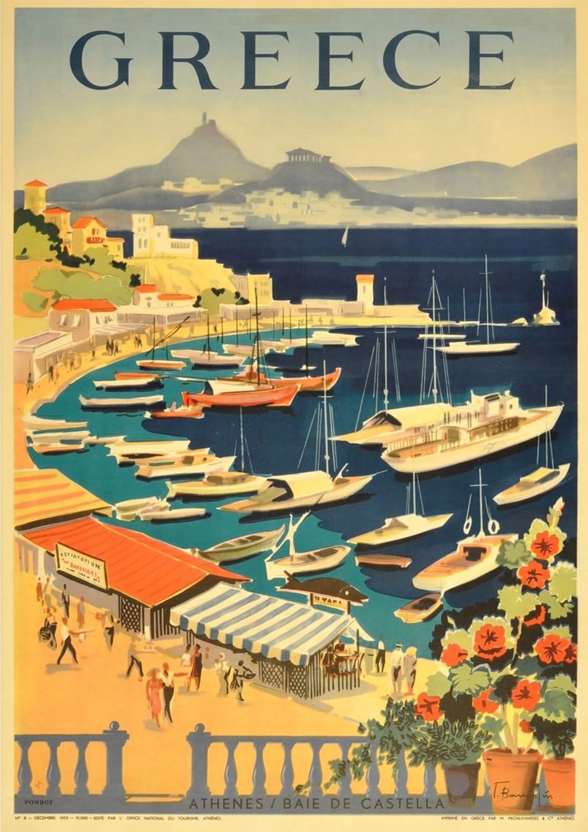 Greece Poster: Vintage Holiday Travel Print - Etsy