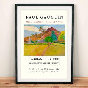 Paul Gauguin Posters: Impressionist Art Gallery Exhibition Prints