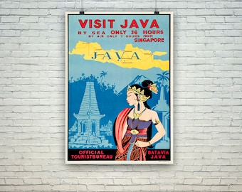 Java Poster: Vintage Indonesia Travel Poster