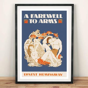 A Farewell to Arms Poster: Vintage Hemingway Book Cover Art Print