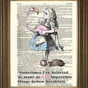 Alice in Wonderland Prints: Tenniel Looking Glassthemed Art - Etsy