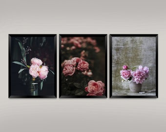 Roses Prints: Minimalist Pink Flower Photo Art
