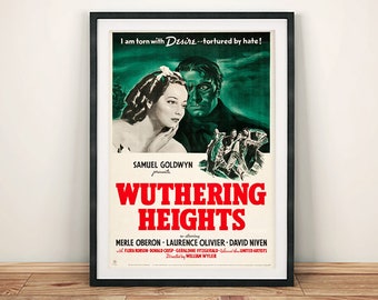 Cartel de Cumbres borrascosas: Impresión de película vintage