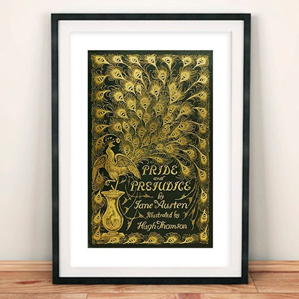 Pride and Prejudice Poster: Vintage Book Cover Art Print