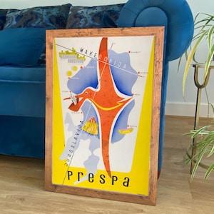 Macedonia Poster: Vintage Prespa Travel Print