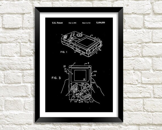Gameboy Patent Print: Vintage Nintendo DS Gamer Blueprint Art | Etsy