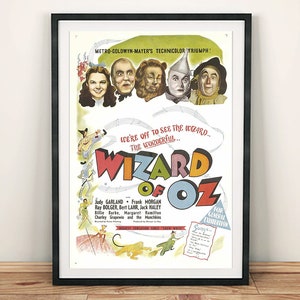 Wizard of Oz Cinema Poster: Vintage Movie Promotional Art Print