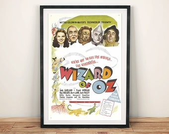Wizard of Oz Cinema Poster: Vintage Movie Promotional Art Print