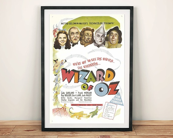 Wizard of Oz Cinema Poster: Vintage Movie Promotional Art Print