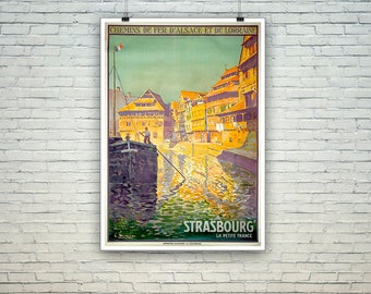 Strasbourg Poster: French Grand Est Alcase Travel Print