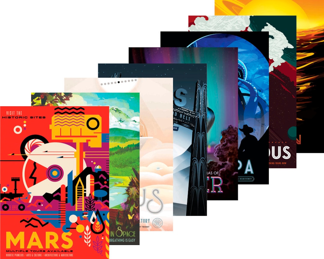Nasa Posters Visions Of The Future Series Complete Collection Etsy