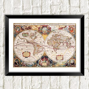 Roman Map Prints: Vintage Atlas Art Illustrations