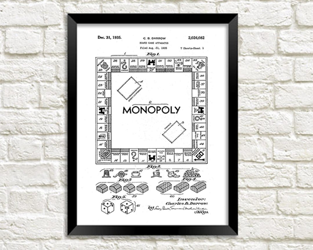 Board Game Patent Print: Blueprint Art Poster - Etsy