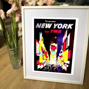 New York Poster: Vintage Modern Art Travel Print