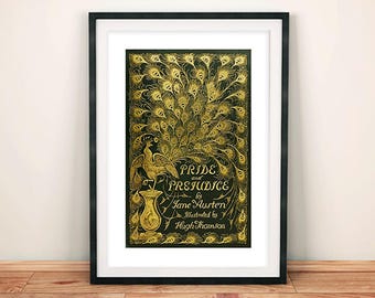 Pride and Prejudice Poster: Vintage Book Cover Art Print