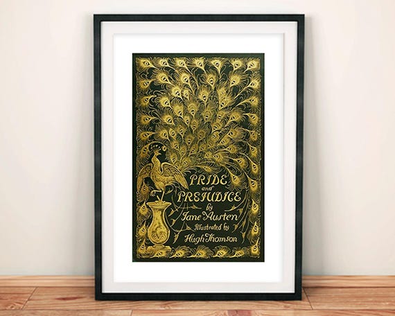 Pride and Prejudice Poster: Vintage Book Cover Art Print - Etsy