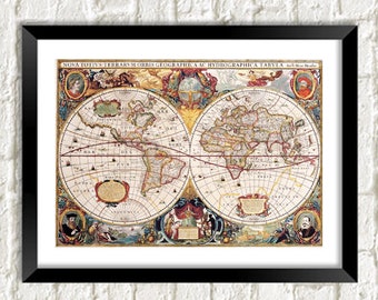 Roman Map Prints: Vintage Atlas Art Illustrations