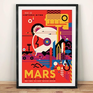 NASA Mars Poster, Visions of the Future by JPL
