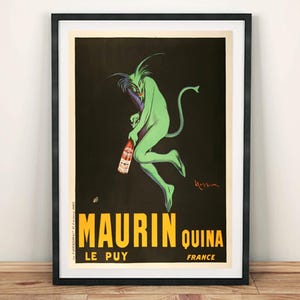 Maurin Print: Vintage Quina Drink Green Devil Poster