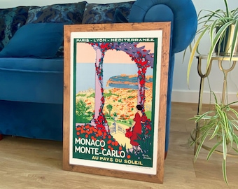 Monaco Monte-Carlo Poster: Vintage Travel Print