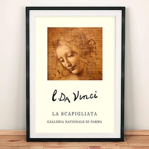 Leonardo da Vinci Poster: Renaissance Inspired Art Gallery Exhibition Print