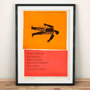 Anatomy of a Murder Poster: Otto Preminger Movie Cinema Print
