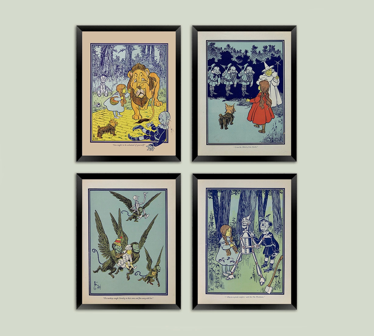 オズの魔法使いの版画：W.デンスローの本の挿絵 - Etsy 日本