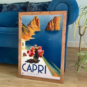 Capri Poster: Vintage Italienischer Insel Reise Print