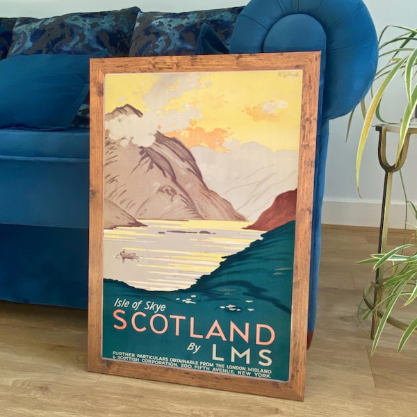 Impresión de Escocia: Póster vintage de viaje a Skye